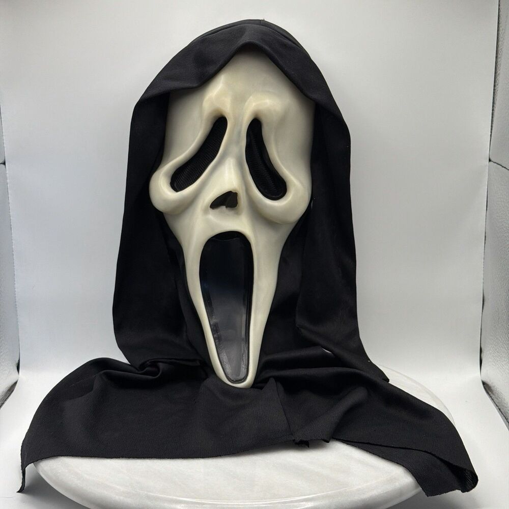 Ghost Face Scream Mask Easter Unlimited T Stamp Hood Fun World Horror - Picture 2 of 16